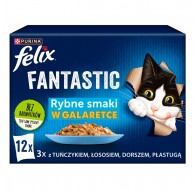 Felix Fantastic fish flavors in jelly with tuna, salmon, cod and flatfish - (12x 85 g)
