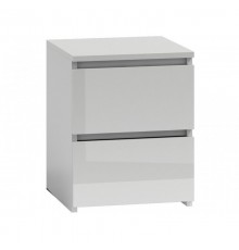 Topeshop M2 BIEL POŁYSK FRONT nightstand/bedside table 2 drawer(s) White