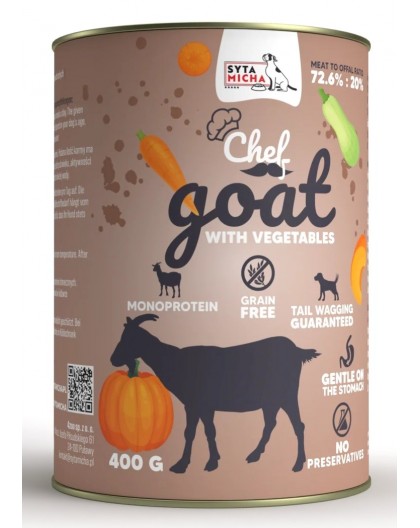 SYTA MICHA Chef Goat with vegetables - wet dog food - 400g