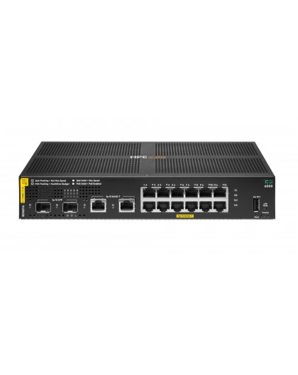 HPE Aruba Networking CX 6000 12G Class4 PoE 2G/2SFP 139W Switch