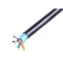 External Gelled Installation Cable DIGITUS cat.5e, F/UTP, AWG 24/1, PE, 305m, Black, Reel