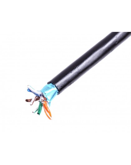 External Gelled Installation Cable DIGITUS cat.5e, F/UTP, AWG 24/1, PE, 305m, Black, Reel