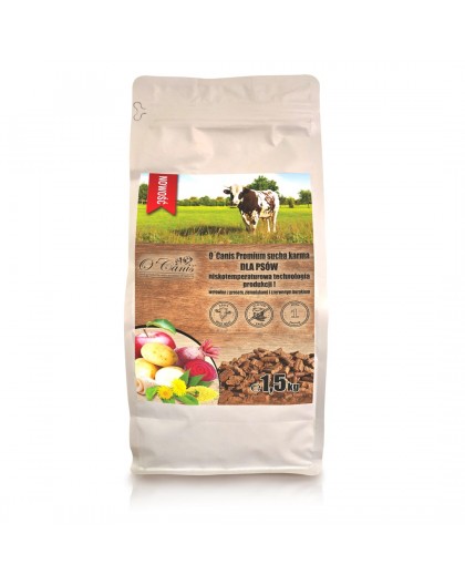 O'CANIS Premium Veisliha milletti, kartulite ja punase peedi kaudu - kuiv koeratoit - 1,5kg