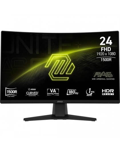 MSI MAG 242C computer monitor 59.9 cm (23.6") 1920 x 1080 pixels Full HD LCD Black
