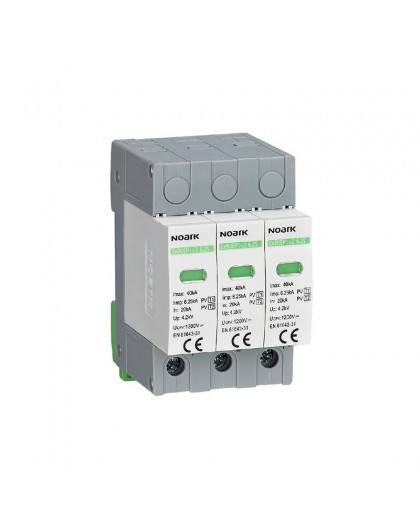 Stopper NOARK, SPD Ex9UEP Noark 1500DC/type T1+ T2/6.25kA/3 modules width