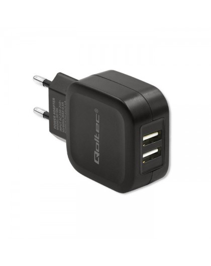 Qoltec 50186 Charger 17W | 5V | 3.4A | 2xUSB