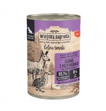WIEJSKA ZAGRODA Forest Flavours Roe deer with a quail - wet dog food - 400g