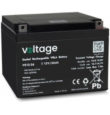 AGM Battery Voltage 12V 26Ah VE12-26 (Lifespan 6-9 years)