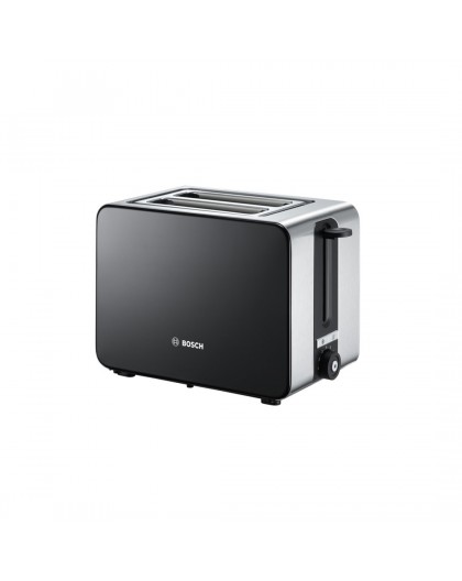 Bosch TAT7203 toaster 2 slice(s) 1050 W Black, Stainless steel