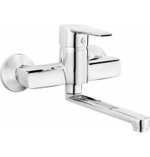 Wall-mounted washbasin mixer