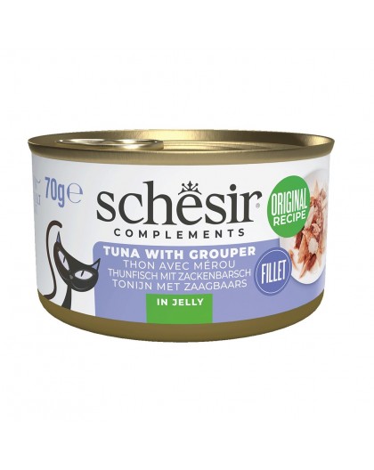 SCHESIR Tuna with grouper in jelly - wet cat food - 70g