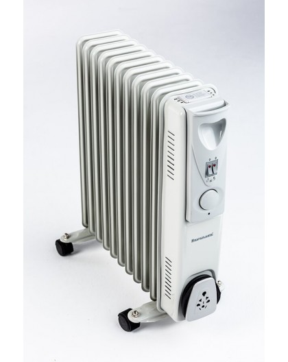 Ravanson OH-11 electric space heater Oil electric space heater Indoor White, Silver 2500 W