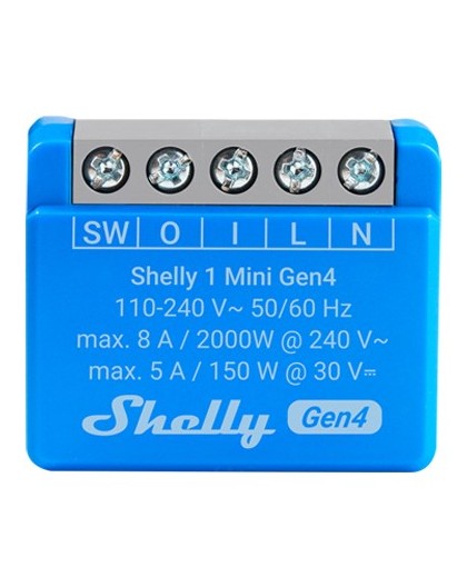 SHELLY 1 Mini Gen4 Smart switch 1P Blue