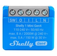 SHELLY 1 Mini Gen4 Smart switch 1P Blue