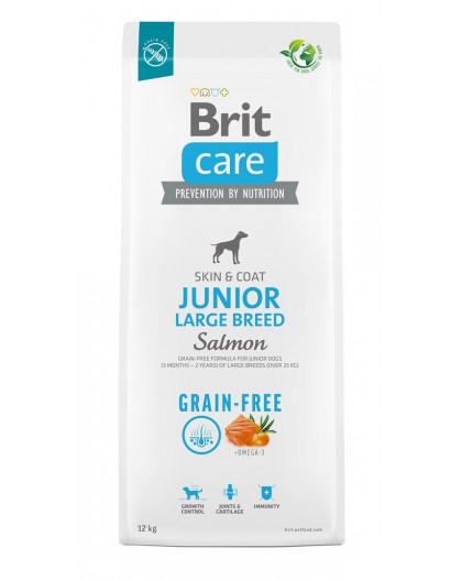 BRIT Care Junior Large Breed Salmon - dry dog food - 12 kg