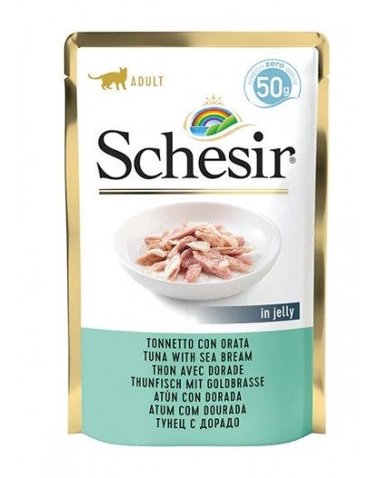 SCHESIR in jelly Tuna with sea bream - wet cat food - 50 g