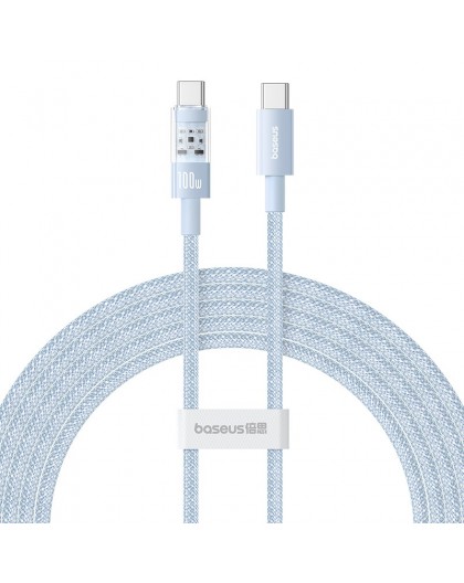 Baseus Gem USB C to USB C fast charging cable 2 m 100 W Blue
