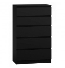 Topeshop M5 CZERŃ chest of drawers