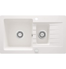 1.5-bowl granite sink with drainer