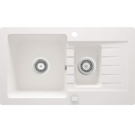 1.5-bowl granite sink with drainer