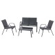 Garden furniture set RIVET black