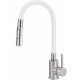 Kitchen faucet with bent spout - 2 types of spray