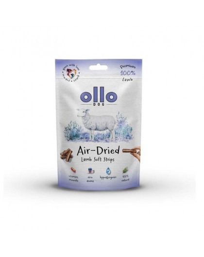 OLLO Air-Dried Lamb Strips - Dog Treat - 80g