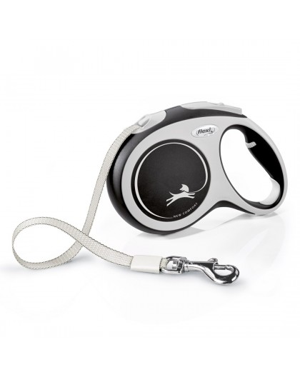 Flexi New COMFORT 8 m Black, Grey Dog Retractable lead