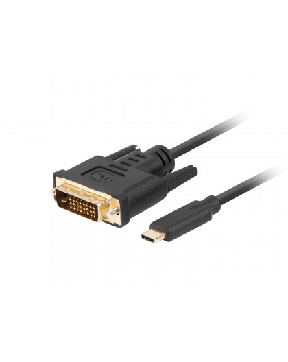Lanberg CA-CMDV-10CU-0018-BK video cable adapter 1.8 m USB Type-C DVI-D Black