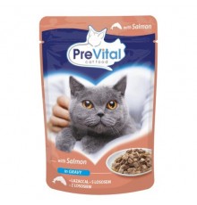 PREVITAL Lõhe kastmes - niiske kassitoit - 100g