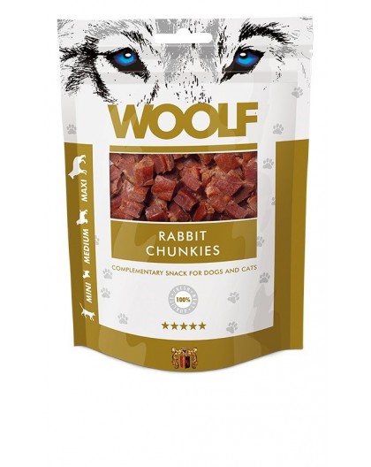 WOOLF Rabbit Chunkies - dog and cat treat - 100 g