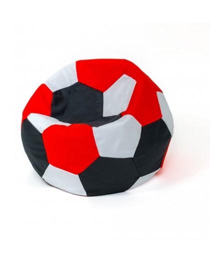 Sako bag pouffe ball white-black-red L 80 cm