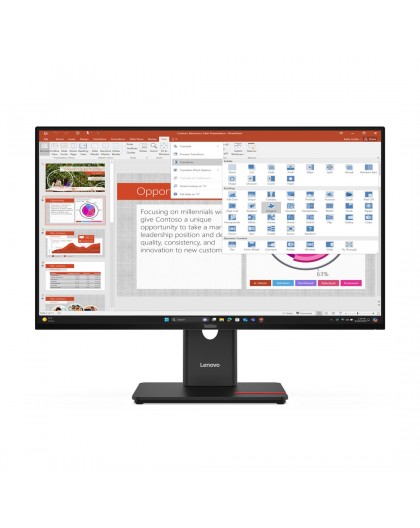 Lenovo ThinkVision T27-40 LED display 68.6 cm (27") 1920 x 1080 pixels Full HD Black