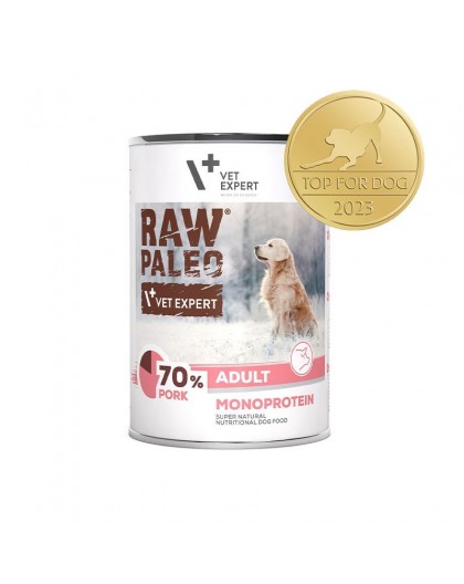 RAW PALEO Adult Monoprotein Pork - wet dog food - 400 g