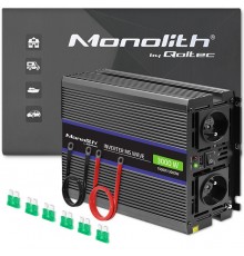 Qoltec Monolith 3000 MS Wave Voltage Converter | 12V to 230V | 1500/3000W | USB