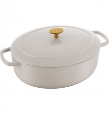 BALLARINI BELLAMONTE Oval cast iron pot 4.5 ltr, ivory