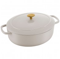 BALLARINI BELLAMONTE Oval cast iron pot 4.5 ltr, ivory