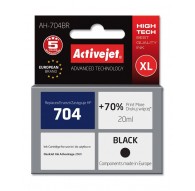 Activejet AH-704BR Ink Cartridge (replacement for HP 704 CN692AE Premium 20 ml black)