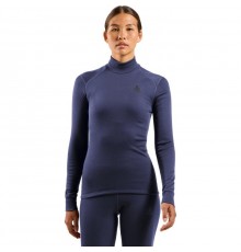 Odlo BL TOP turtle neck l/s ACTIVE WARM long-sleeved thermal underwear, size S, blue