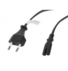 Lanberg CA-C7CA-10CC-0018-BK power cable Black 1.8 m C7 coupler CEE7/16