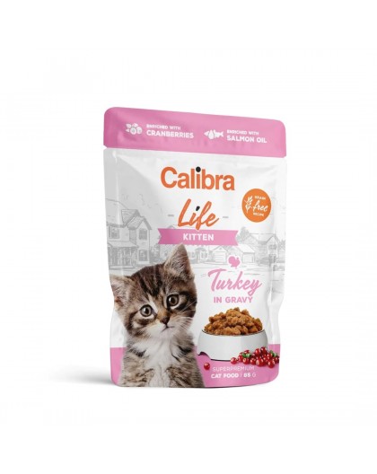 CALIBRA Cat Life Kitten Turkey in gravy - wet cat food - 85g
