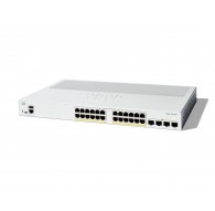 Cisco Catalyst 1300-24P-4X Managed Switch, 24 Port GE, PoE, 4x10GE SFP+, Limited Lifetime Protection (C1300-24P-4X)