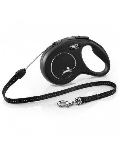 Flexi New CLASSIC 8 m musta koera rihm