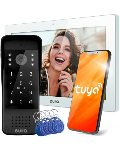 VIDEO INTERCOM EURA VDP-86A3 - monitor 10" white TUYA