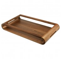 ARTELEGNO VASD Double-sided walnut wood tray 27 x 49 cm