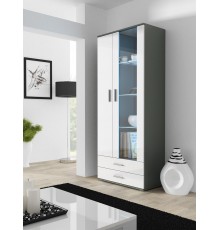 Cama display cabinet SOHO S6 2D2S grey/white gloss
