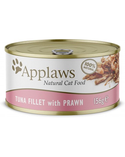 APPLAWS Natural Cat Food Tuna fillet with prawn - wet cat food - 156g