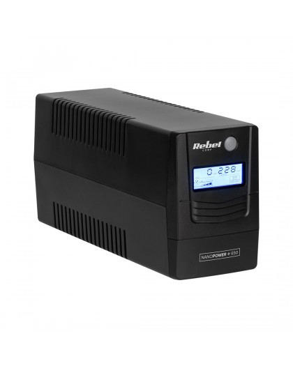 Rebel Nanopower Plus 1000 UPS | Off-line | Sinusoida| 1000VA | 600W | LCD | USB