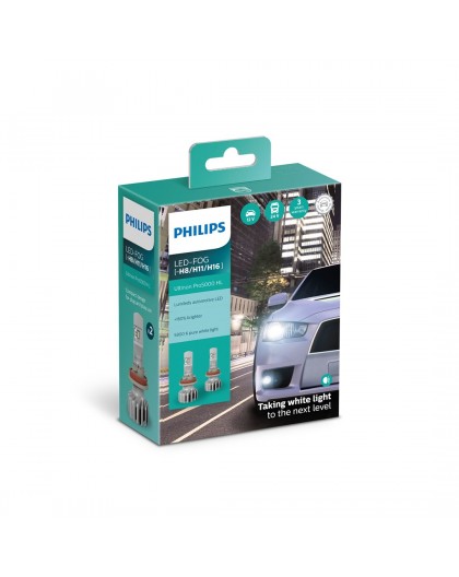 Philips Led H8/H11/H16 U50CW Car Light Bulb for Vehicles