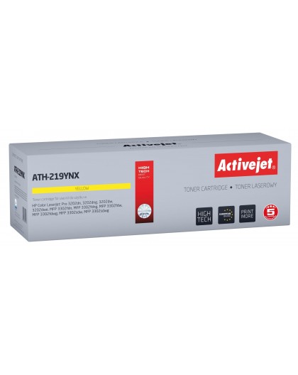 Activejet ATH-219YNX Toner for HP printer, replacement HP 219X W2192X Supreme 2500 pages yellow, with chip